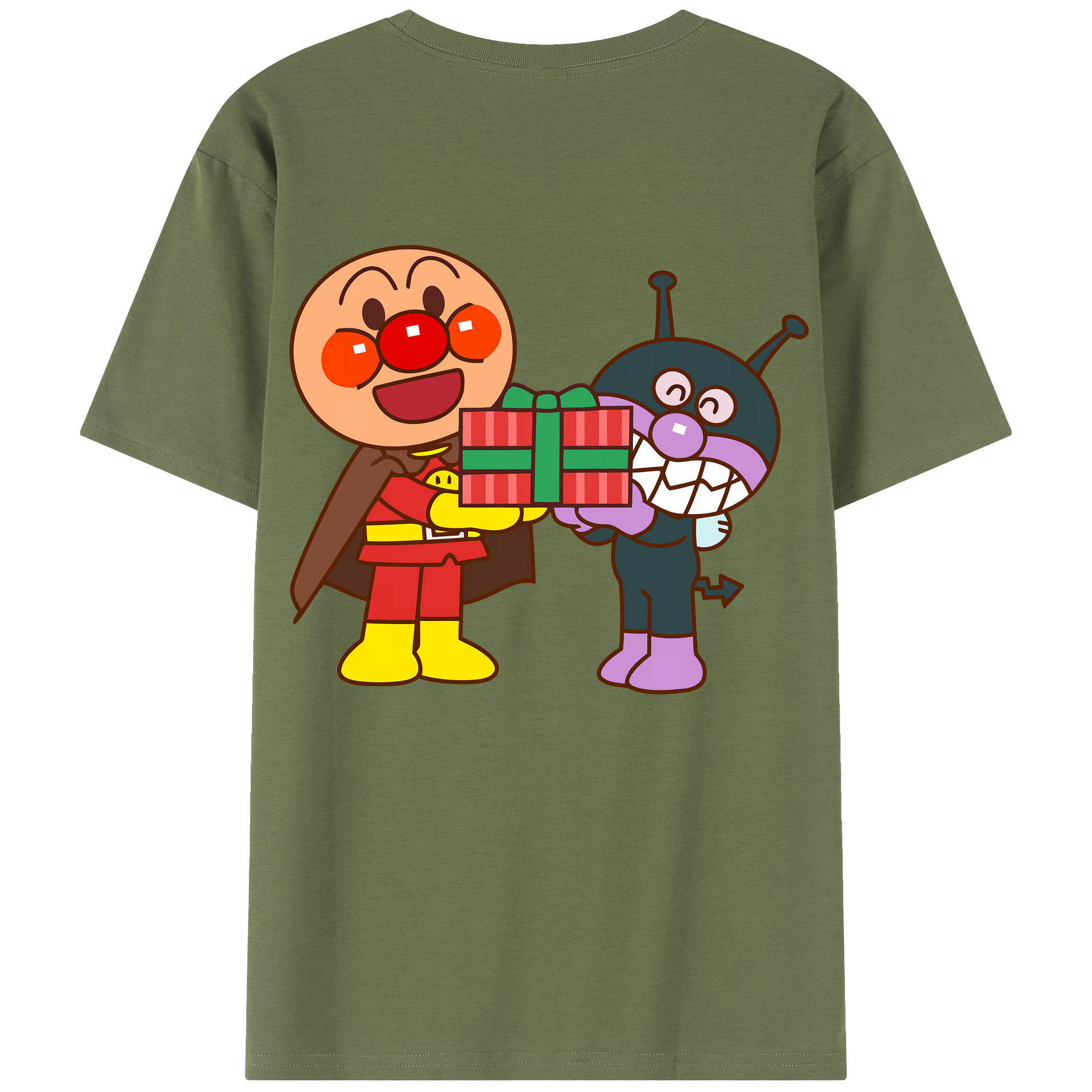 （画像用） アンパンマン Anpanman 綿100％半袖Tシャツ（背面プリント）